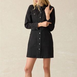 Faherty Michelle Long Sleeve Denim Mini Shirtdress
